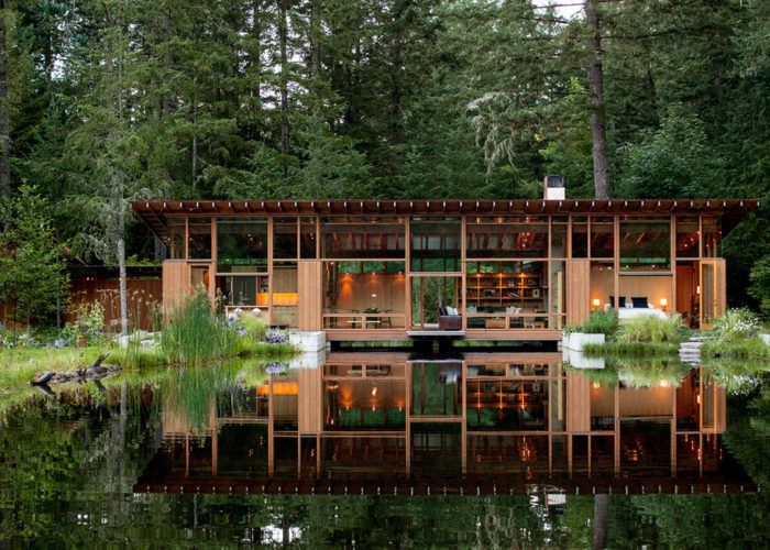 Elevation of the Newberg Residence, designed by James Cutler of Cutler Anderson Architects