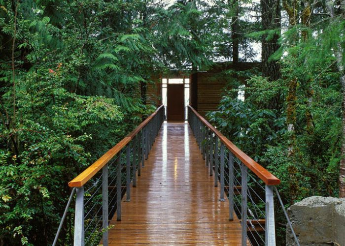 Bridge to the entry of the Paulk Residence, designed by James Cutler